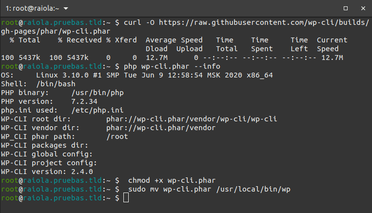 instalar wpcli 2