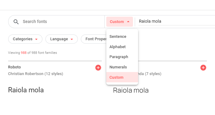 Cómo probar el catálogo de Google Fonts