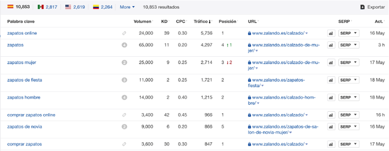 Categorías SEO