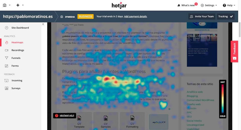 Ejemplo de heatmap