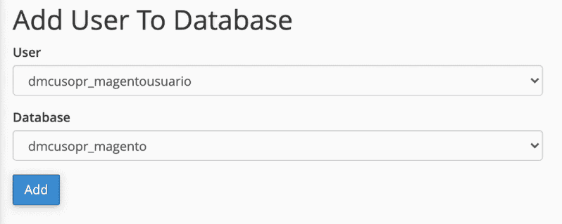 añadir usuario bd Magento
