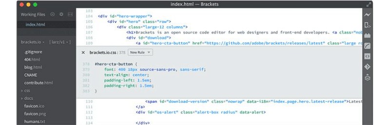 Brackets HTML