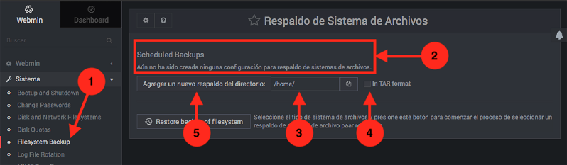 Como hacer una copia de seguridad programada de tus archivos en Webmin - paso 1