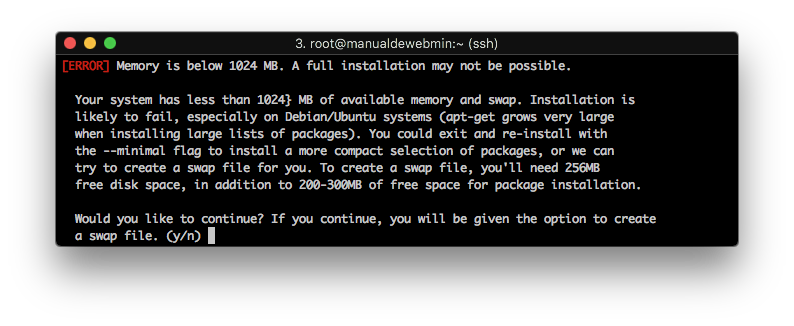 Como instalar Virtualmin - Paso 4