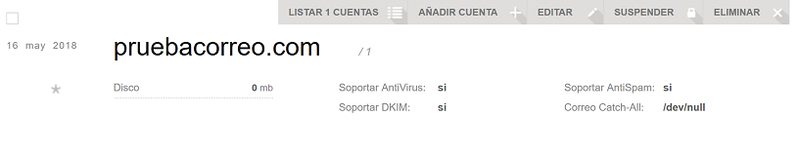Gestionar dominios de correo en VestaCP 2