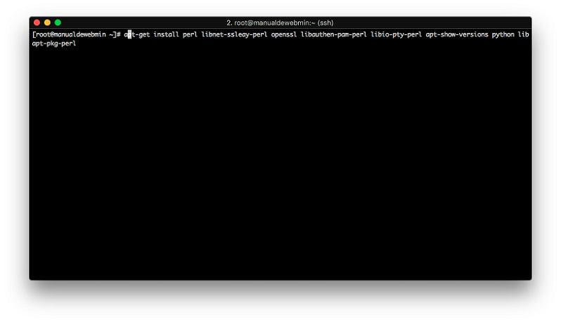 Instalar Webmin en Debian 9 stretch - Paso 2 - Instalar dependencias (1)