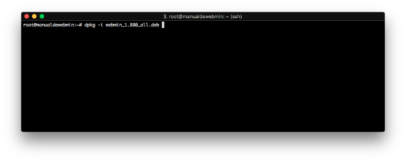 Instalar Webmin en Ubuntu 16.04 - Paso 4 - Instalar el .DEB de webmin