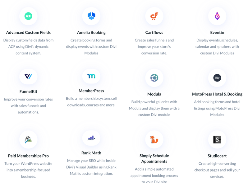 Integraciones con el tema Divi