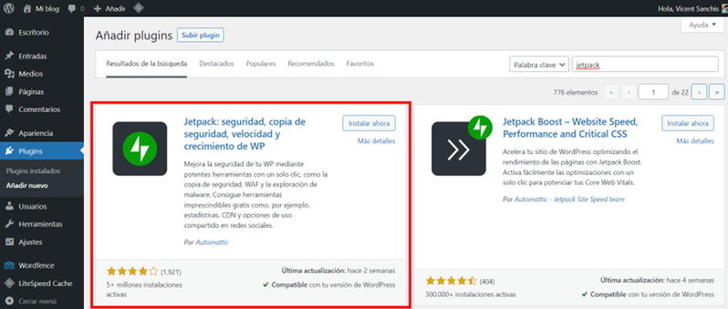 Jetpack seguridad