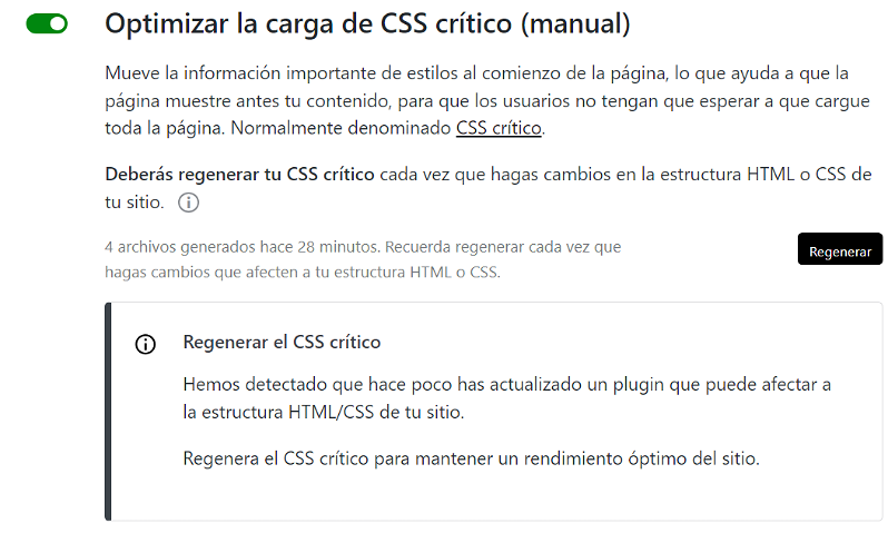Optimizar la carga de CSS crítico