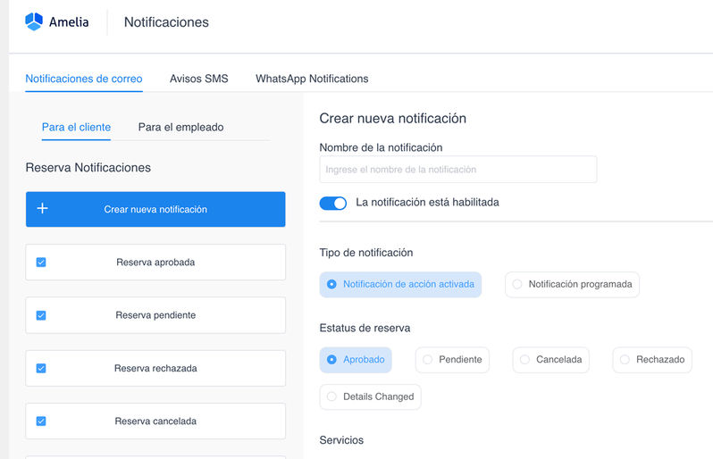 Personalizar mensajes en Amelia