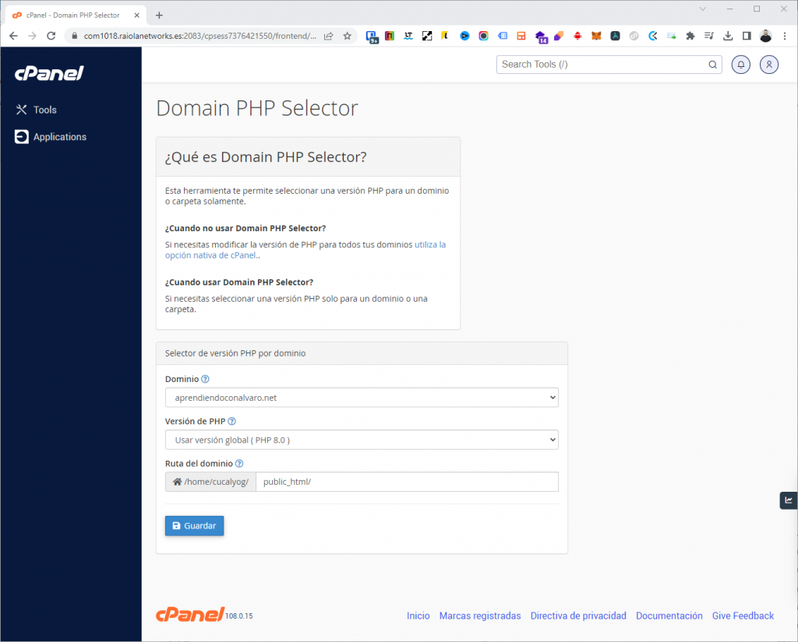 copia de seguridad página web wordpress alojamiento web