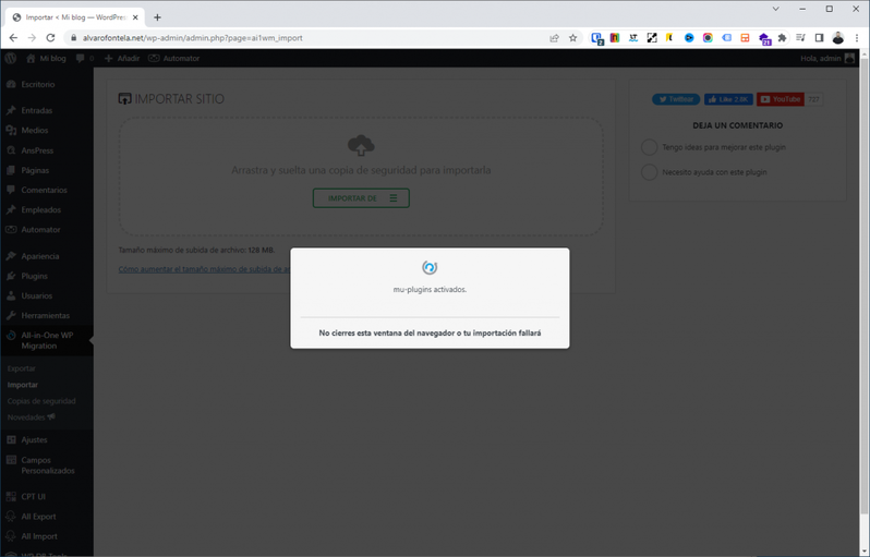 migrar wordpress