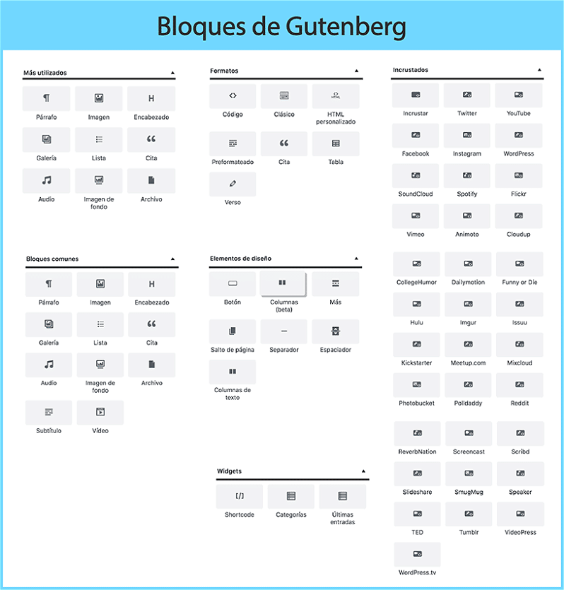 bloques gutenberg