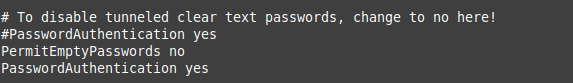 configuración servidor ssh