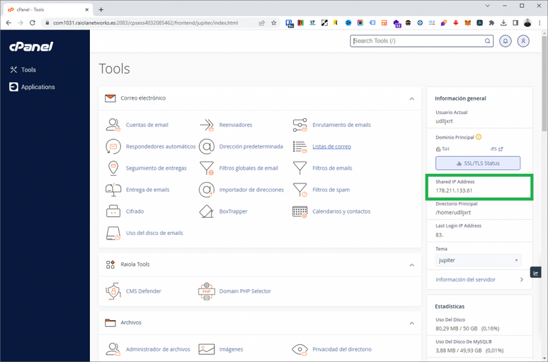 ip hosting cpanel