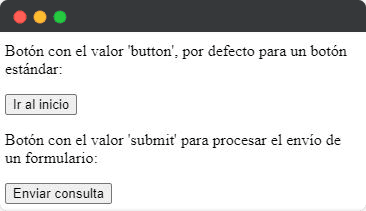 Etiqueta button de HTML