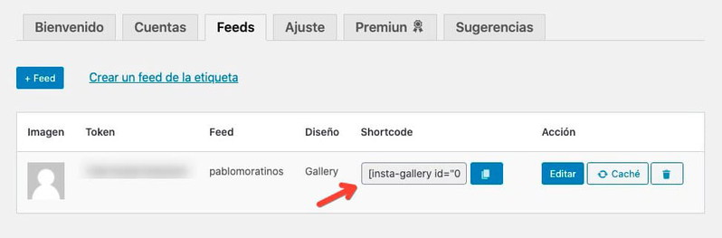 creación nuevos feeds
