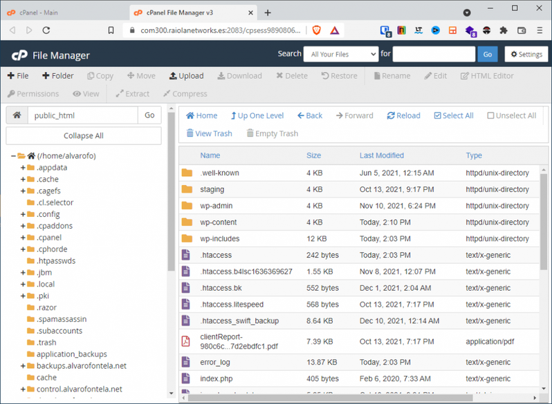 Subir archivos WordPress por FTP
