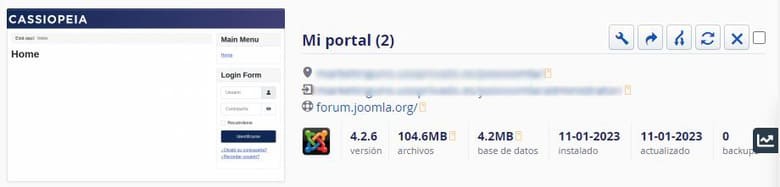 Instalar Joomla! con Installatron te llevará tan solo un par de minutos.