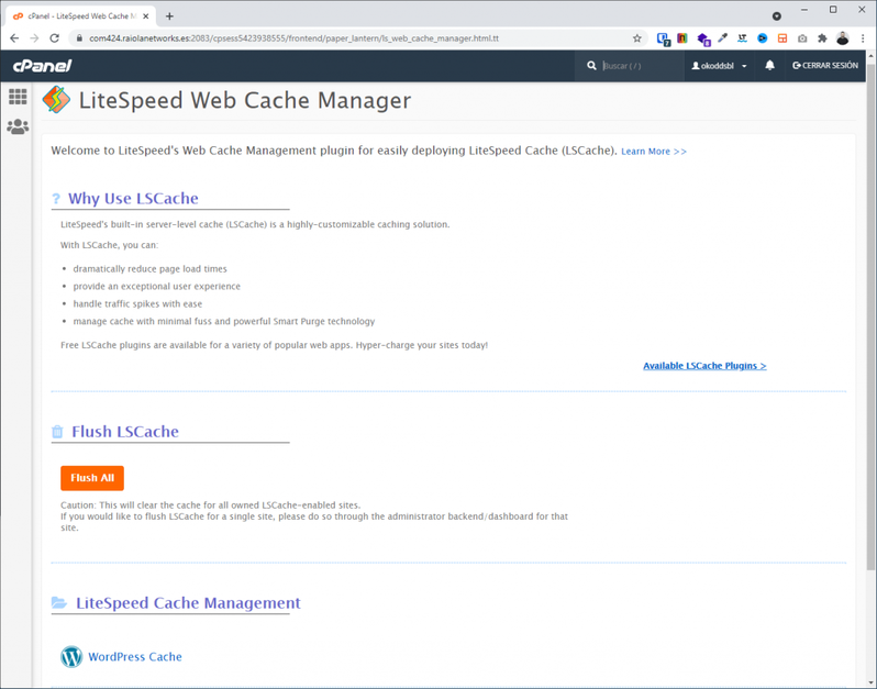 wordpress configuración ajustes