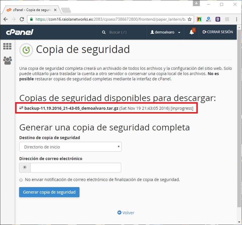 cpanel