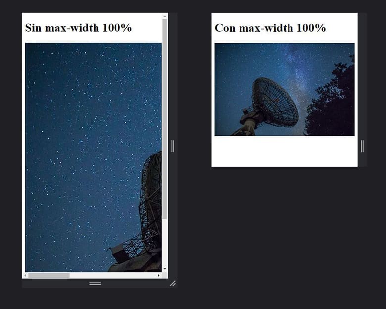 Gracias a la propiedad max-width de CSS puedes hacer que tus imágenes sean responsive y se vean correctamente en dispositivos móviles.
