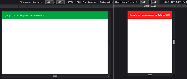 Puedes aplicar media queries y hacer tus diseños responsive gracias a los modificadores de clases de Tailwind CSS.