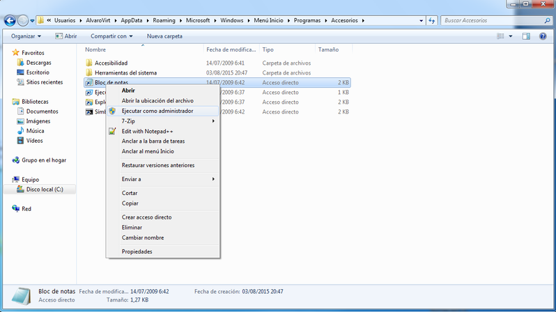modificar hosts windows
