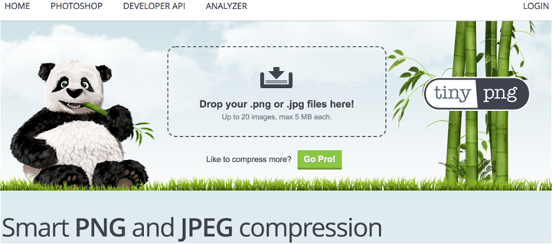 Captura de Tiny PNG: programa para reducir tamaño fotos online