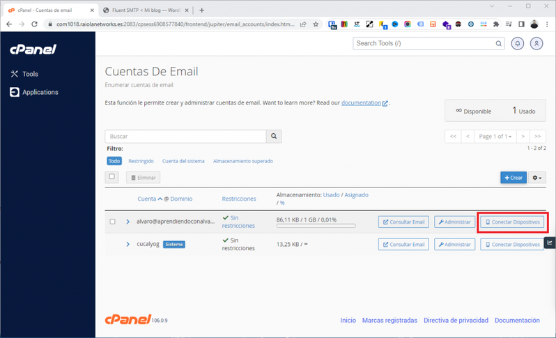 smtp en wordpress