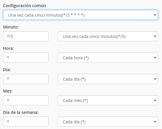 wp cron tareas cpanel